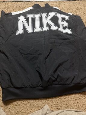 Nike Black Jacket with White NIKE Back Logo